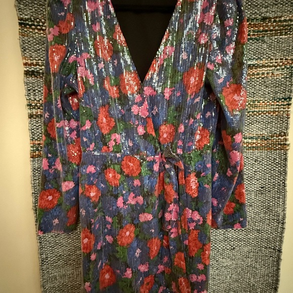 Sequin Floral Mini Dress by Wayf - Picture 9 of 9